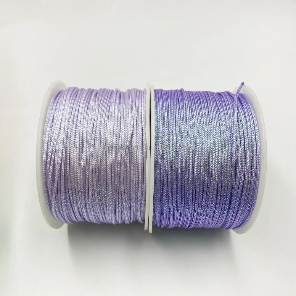 1mm Polyester Metallic Thread Bracelet DIY Jewelry String,Glitter Cord,Beading Wrap Yarn Beads Metallic Passing Cord