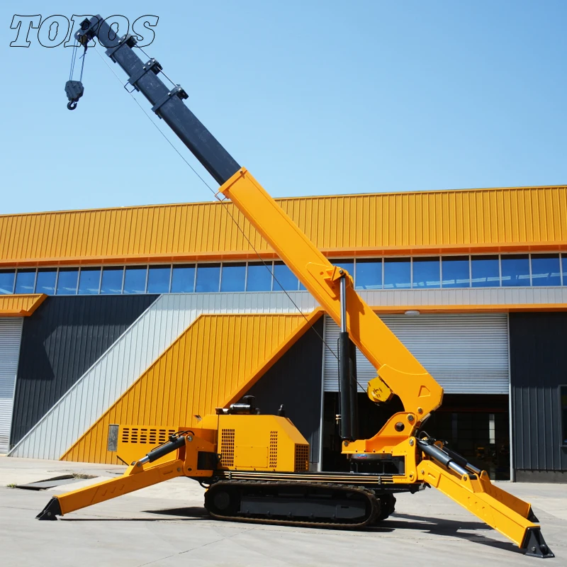 3 Ton Mobile Lifting Spider Crane Fast Delivery 8 Ton Mini Crawler Cranes Best Selling Spider Crane With Long Arm Fly Jib