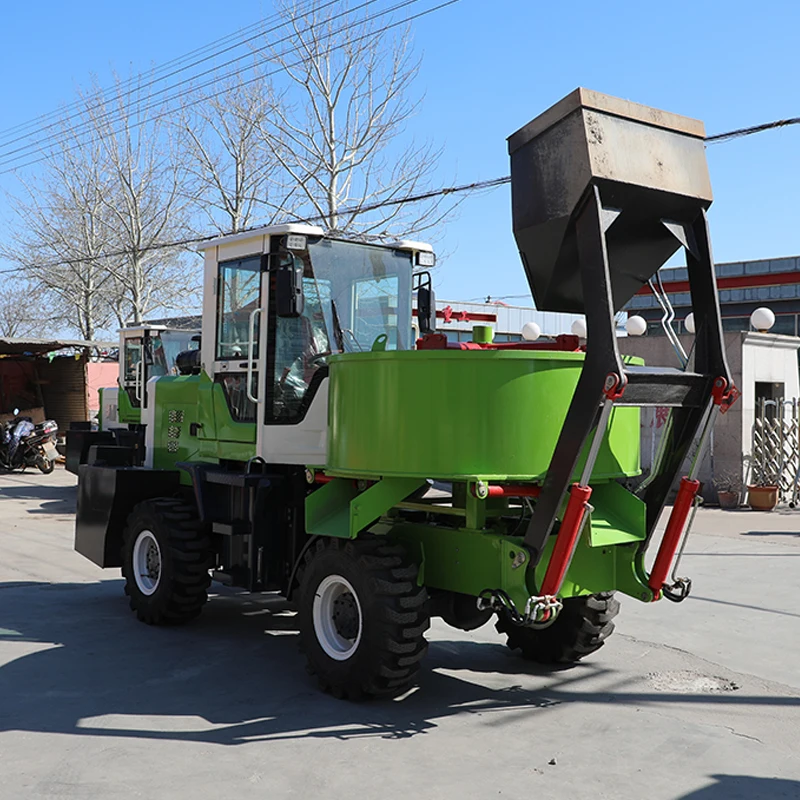 Multi Functional Flat Mouth Self Loading Concrete Mixers Self Loading Concrete Mixer Truck