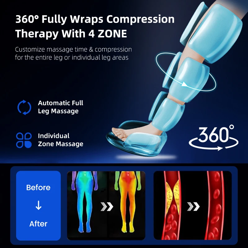 Updated Version Wireless Portable Models Sports Muscle Relaxation Air Compression Recovery System Leg Massage Recoveri Boots