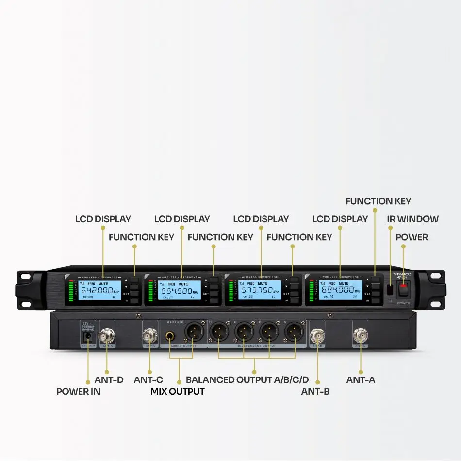 ST-808 Профессиональный UHF беспроводной микрофон