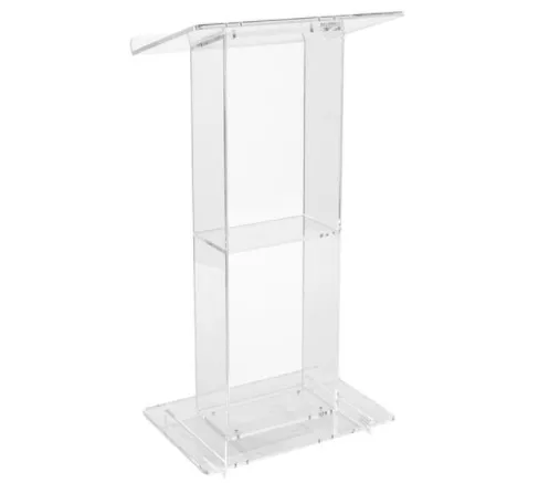 Yageli China factory Custom Made Acrylic Lucite Plastic Church Lectern Podium For Meeting Room