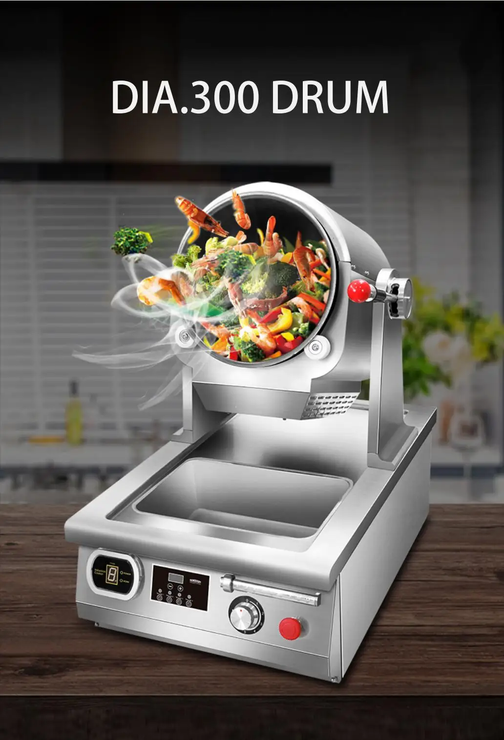 Induction Heating Automatic Cooking Machine Table Top Stir- Frying Robot Commercial Canteen Restaurant Kitchen Equipment