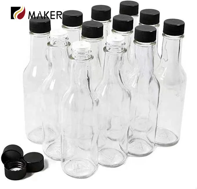 100ml 150ml 250ml 5oz Ketchup blueberry sauce dispenser woozy pepper chili tabasco tomato salad glass bottle with sealed cap