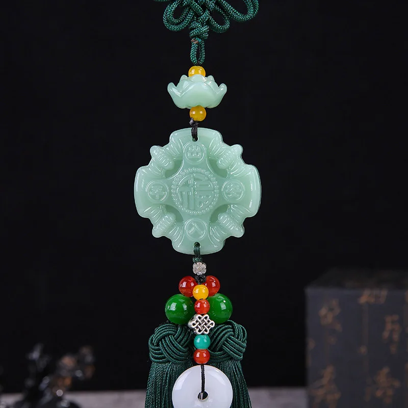 Safe car pendant Ping An Chinese knot tassel ornaments unique car hanging decoration accessories