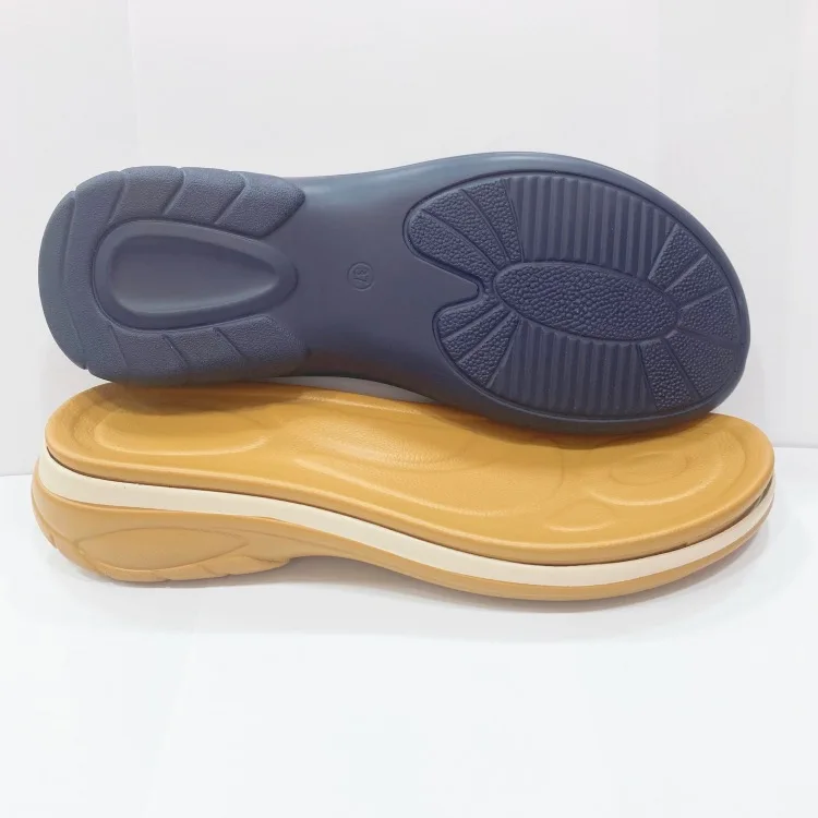 New Design Beach Double Sandals Outsole TPR Bottom Polyurethane Flat Pu Material Women Slipper Sole