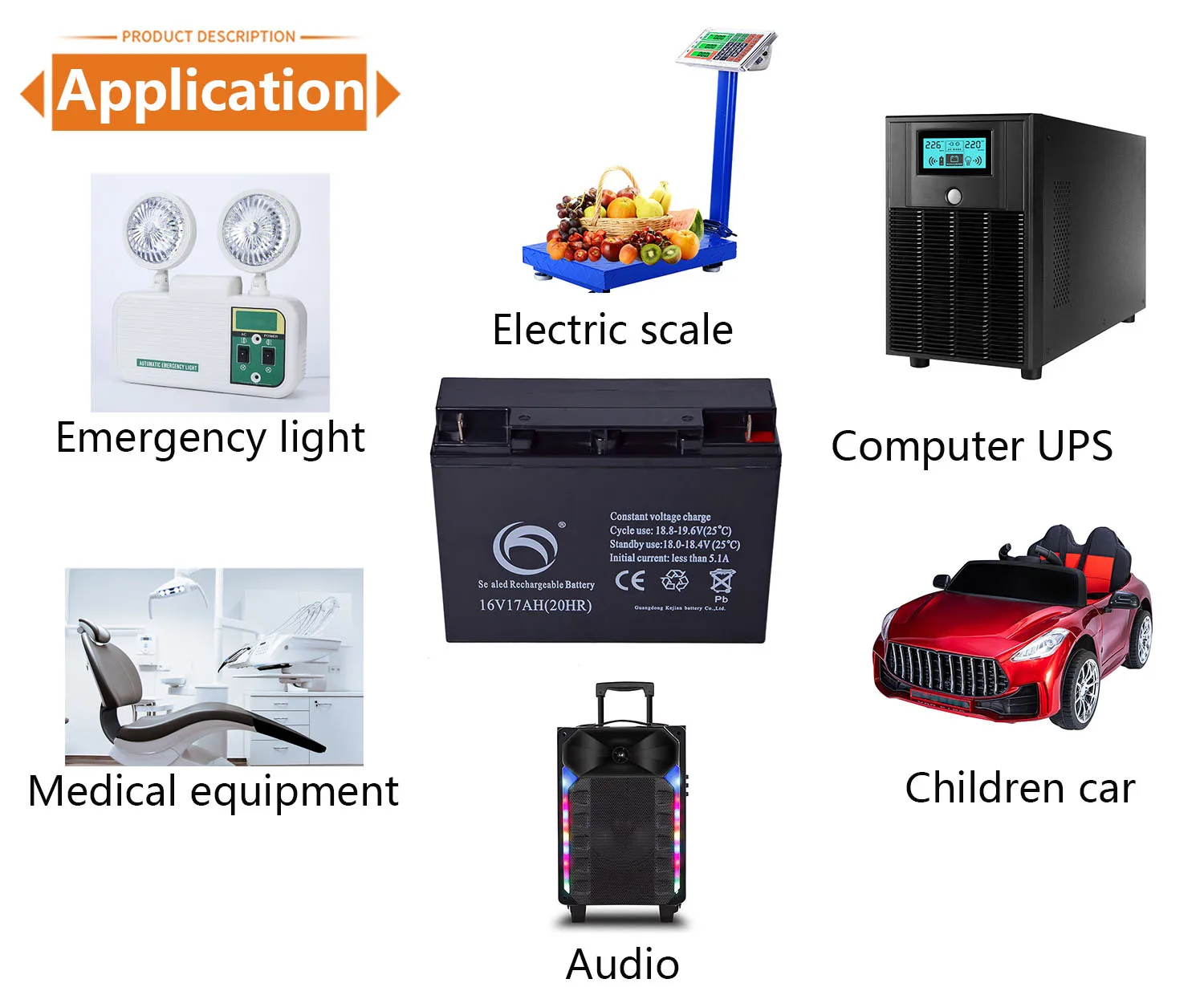 Hot Sale Custom 16V 17AH UPS solar system Prismatic Energy Storage Battery Maintenance-free Sealed AGM Lead Acid Gel Batteries