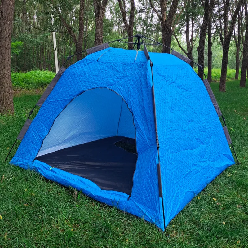 Outdoor winter fishing cotton-padded single layer 4 Angle automatic tent speed open 3 layer compound cotton-padded windscreen ic