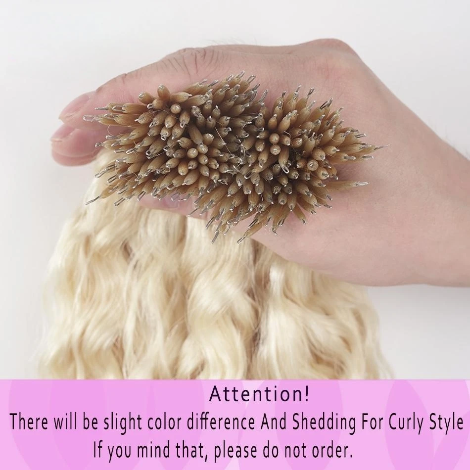 European Russian Nano ring Hair Extensions De Cabello 100human Remy Blonde Double Drawn Remy Nano Ring Human Hair Extension