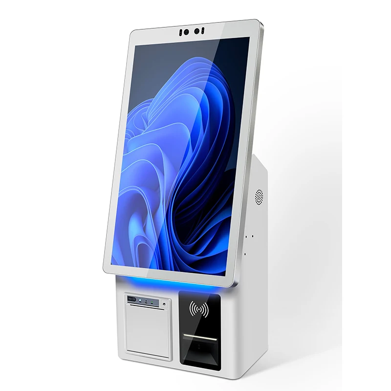 crtly Payment Kiosk Android 21.5 Inch Self Food Ordering Kiosk self service touch screen Printer self checkout kiosk