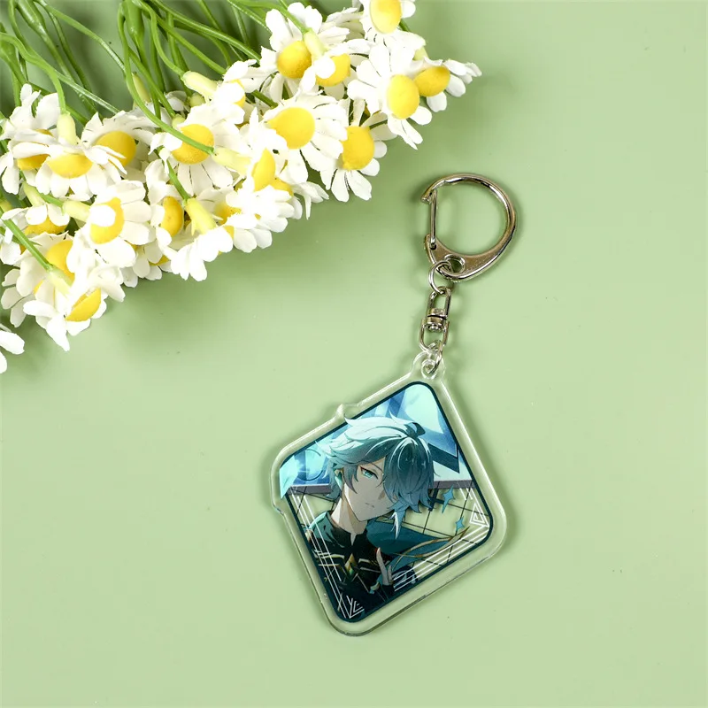 DAQIDO Anime Creative Keychain With Mirror Pendant Flip Keychains For Decoration
