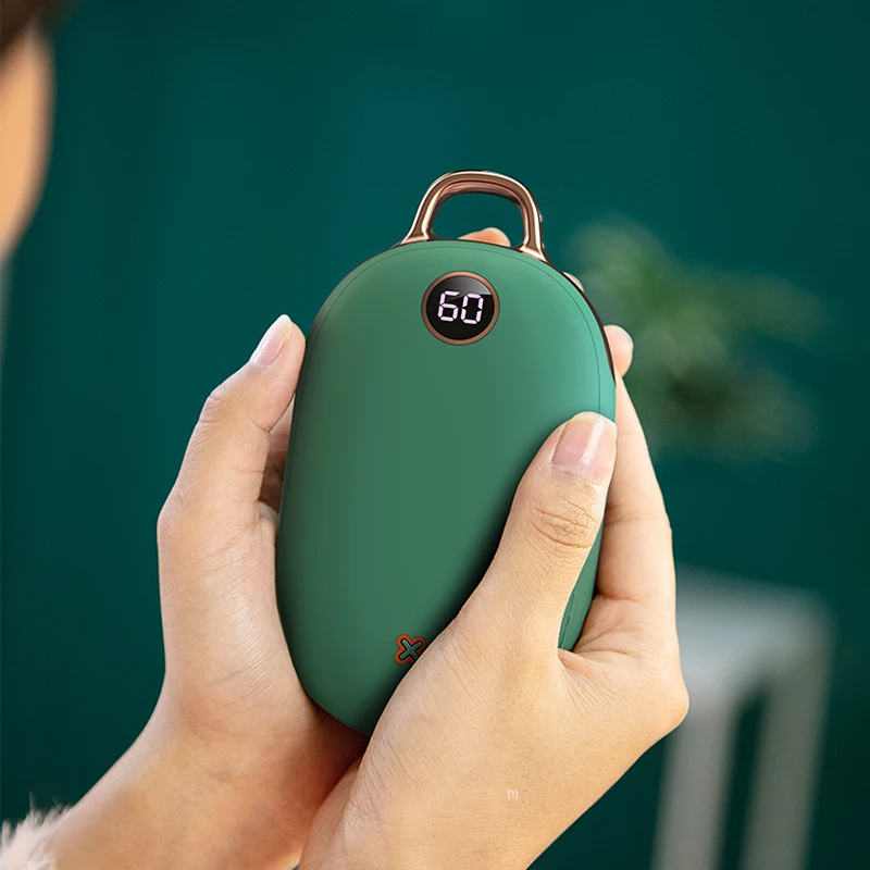 2023 Rechargeable Hand Warmer Power Bank 10000mAh USB Electric Fast Charging Hand Warmer with Digital Display Temperature