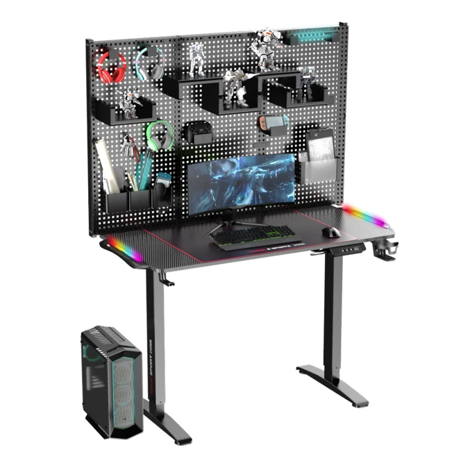 Ergonomic Easy Assembly Computer gaming desk Electronic Height Adjustable Desk Table Standing Desk