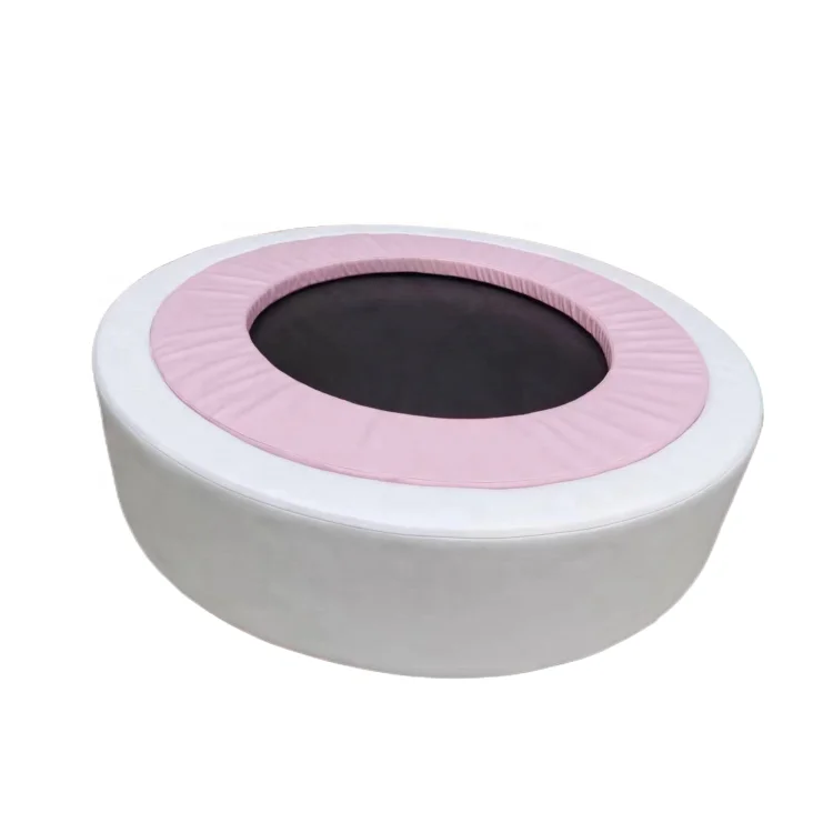 White Indoor Soft Play Playground Gymnastics Trampoline For Toddler