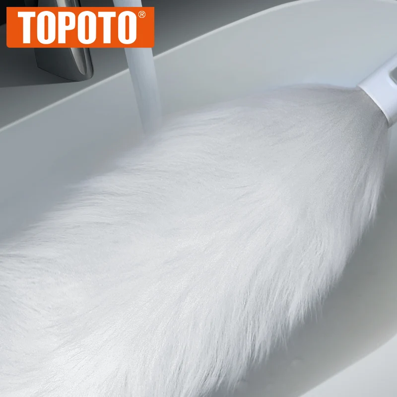 TOPOTO Premium 100% Lambswool Car Care Auto Cleaning Wool Dust Wheel Brushes Car Duster