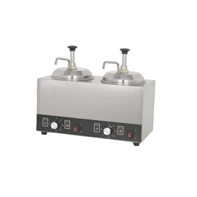 Double hot Fudge Warmer Dispenser Pump Electric Commercial Nacho Cheese Warmer chocolate warmer machine cheese making machine