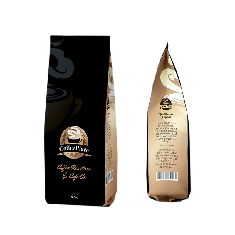 Custom Paper Zip Lock Silver Packaging Bag Pouch For Food Package