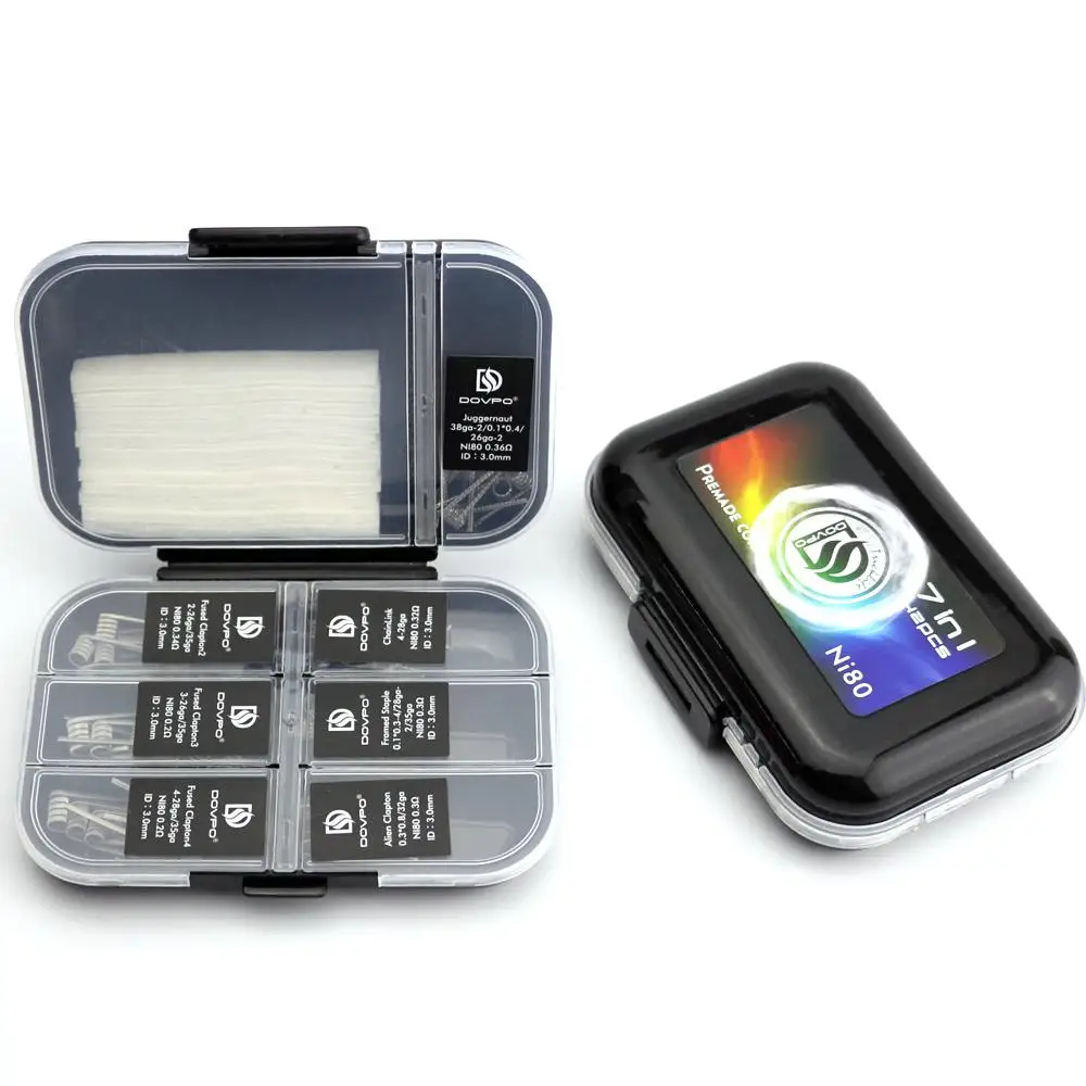 Top Quality Buy Cigarettes Wholesale China DOVPO ACCESSORY Electronic Cigarette Accessories 7 In 1 Pre-Built Coils