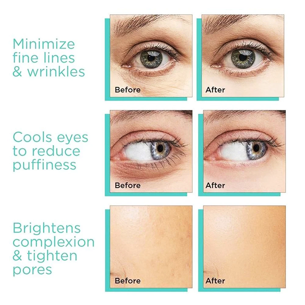 Cooling Therapy Facial Massager Remove Dark Circles Wrinkles Cryo Sticks Glass Ice Globes For Face Eye