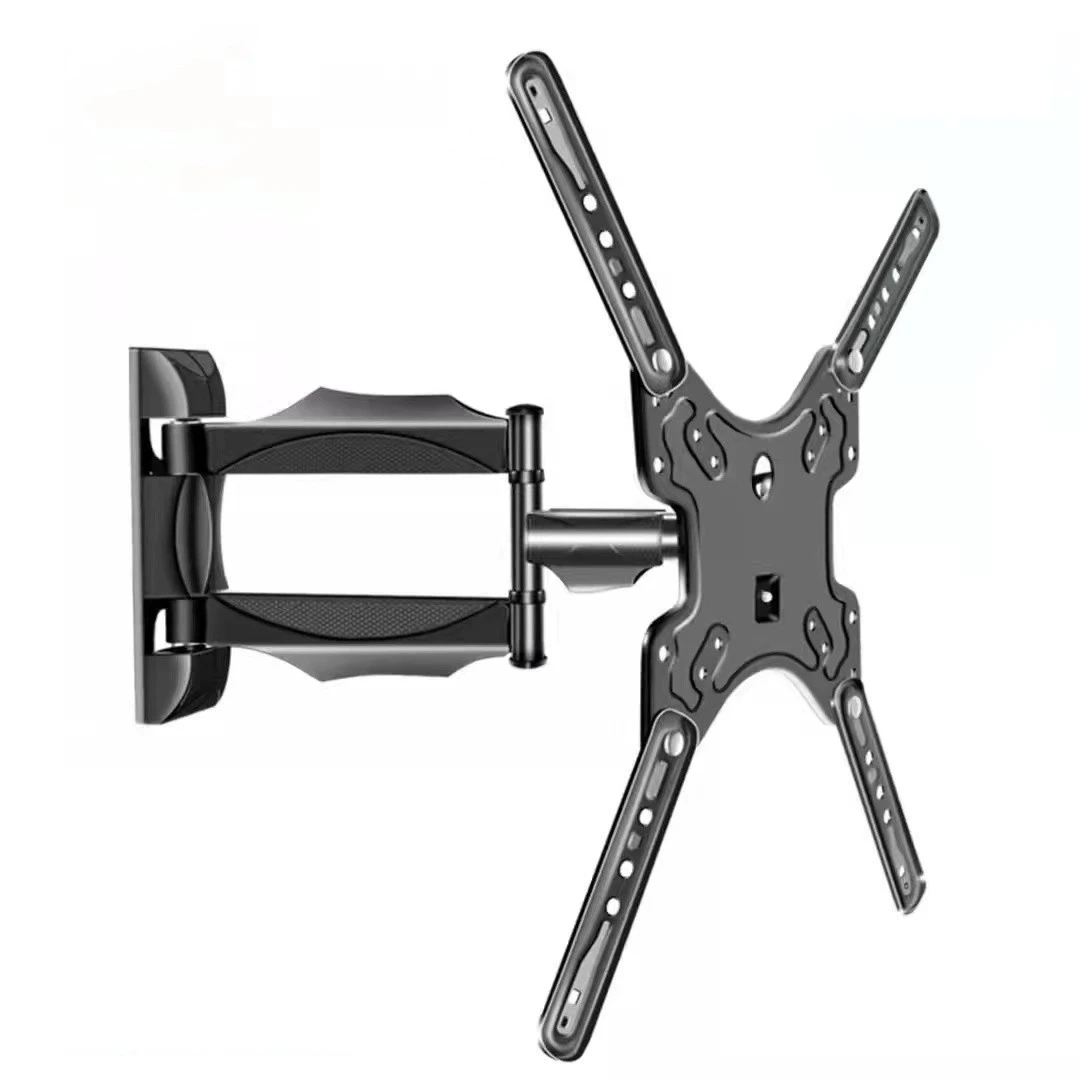 Heavy Duty Double Arm LCD Stand Swivel Wall Bracket Full Motion TV Mount for Steel Plate Weight Material