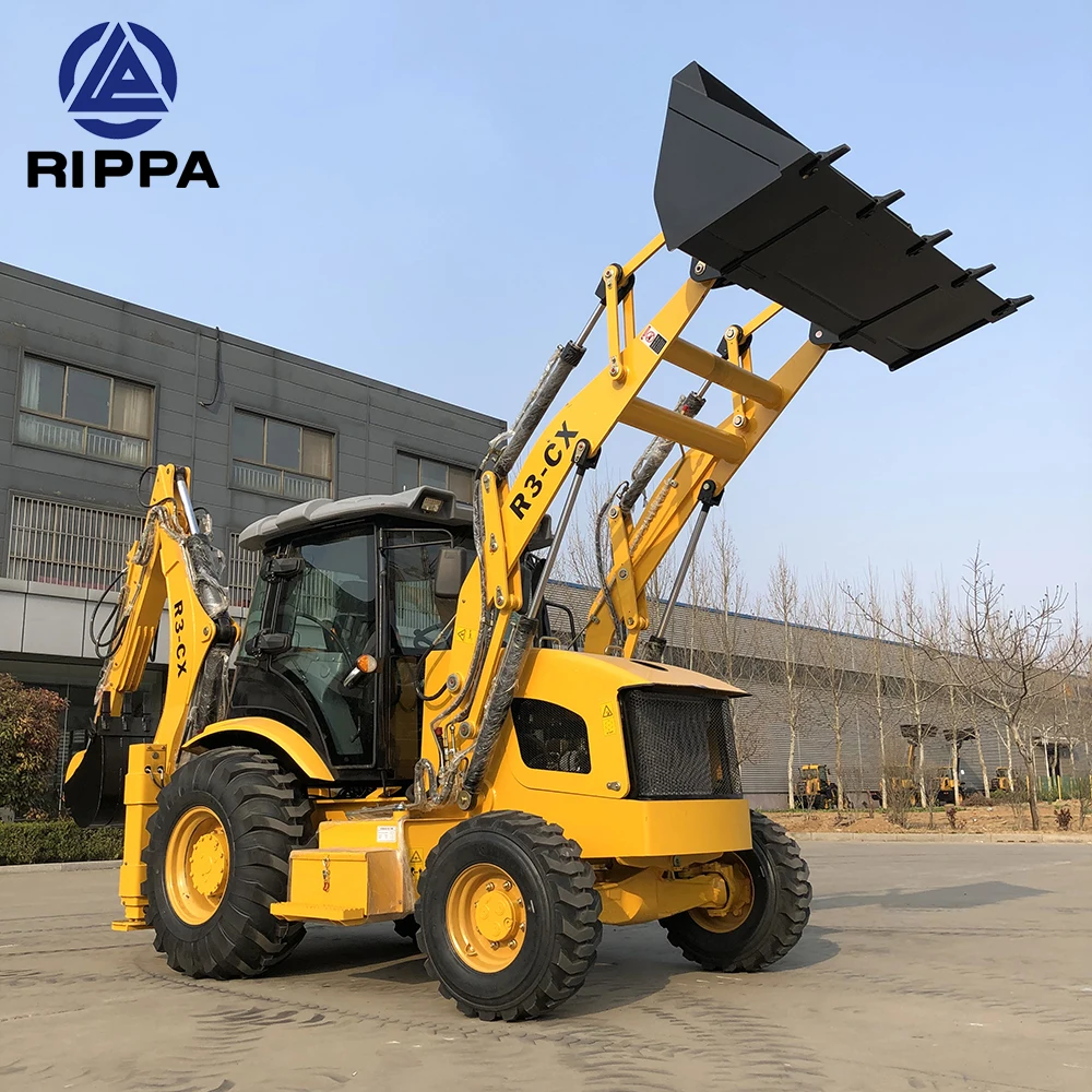 Construction Machinery 4x4 Wheel/Backhoe Loaders China Backhoe Manufacturer CE Approved Backhoe Loader With Excavator