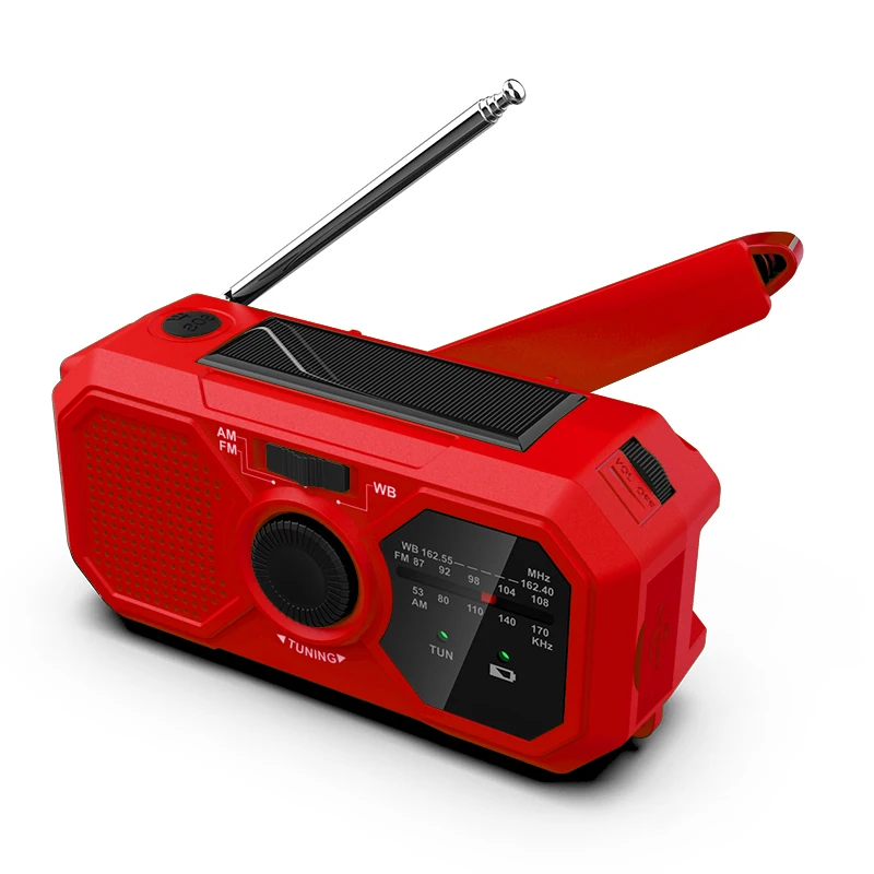 High Quality Portable Survival Power Radio Flashlight AM/FM BT NOAA Weather SOS Dynamo Hand Crank Solar Emergency Radio