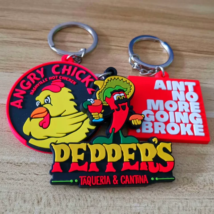 Personalized Custom 3d/2d Marketing Materials Soft Pvc Rubber Keychain For Promotion Gifts