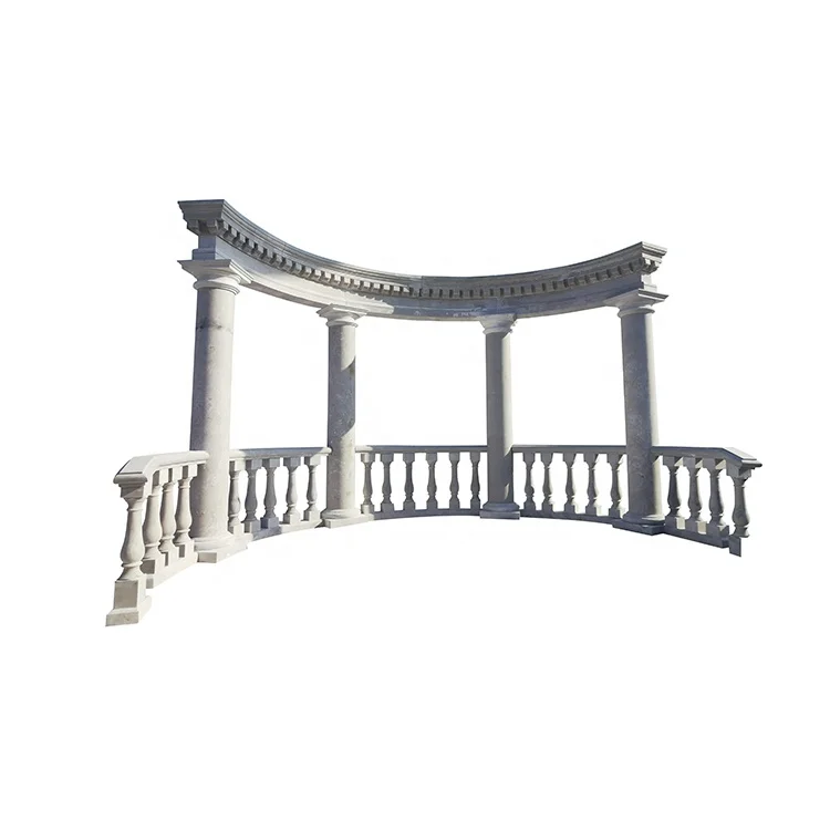 Custom Marble Stone Carving  Garden Gazebo for Outdoor or garden