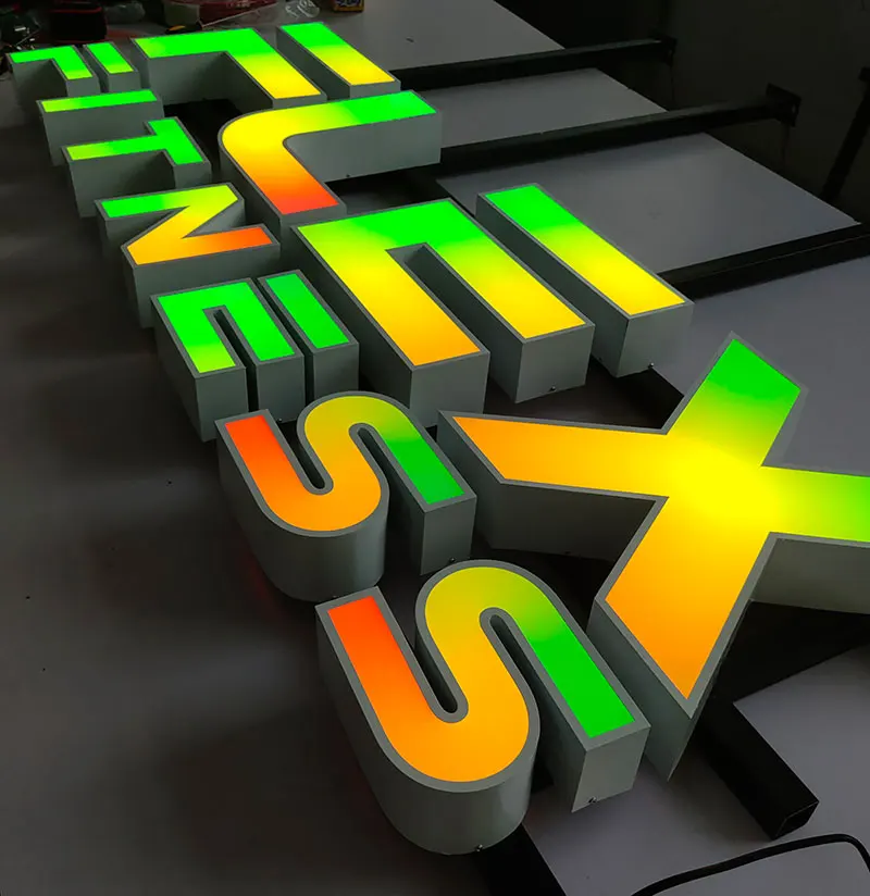Неоновая вывеска коммерческая подсветка Rgb светодиодные буквы 3D