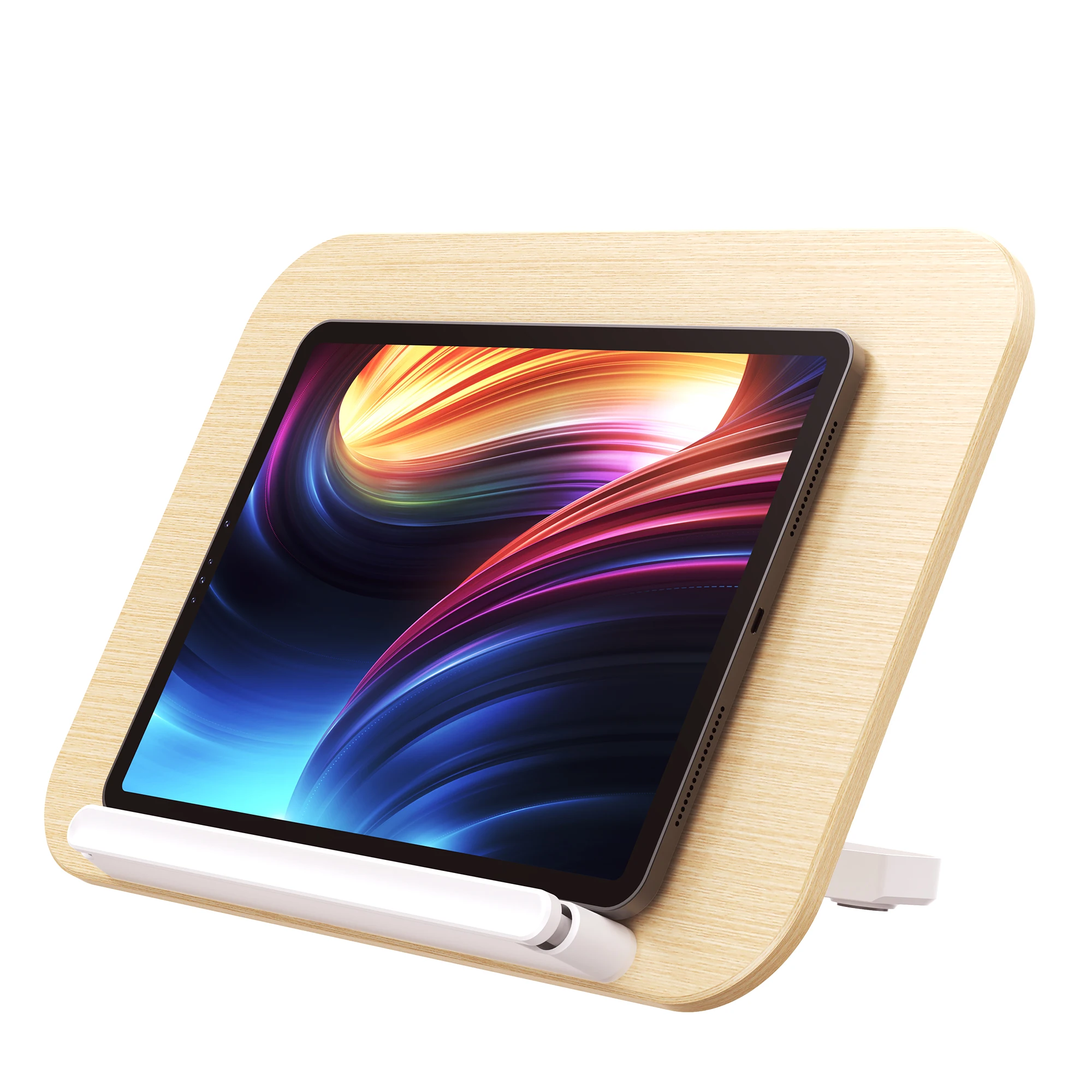 wood plastic laptop cooling pad stand adjustable laptop tablet riser Study book clip raise holder