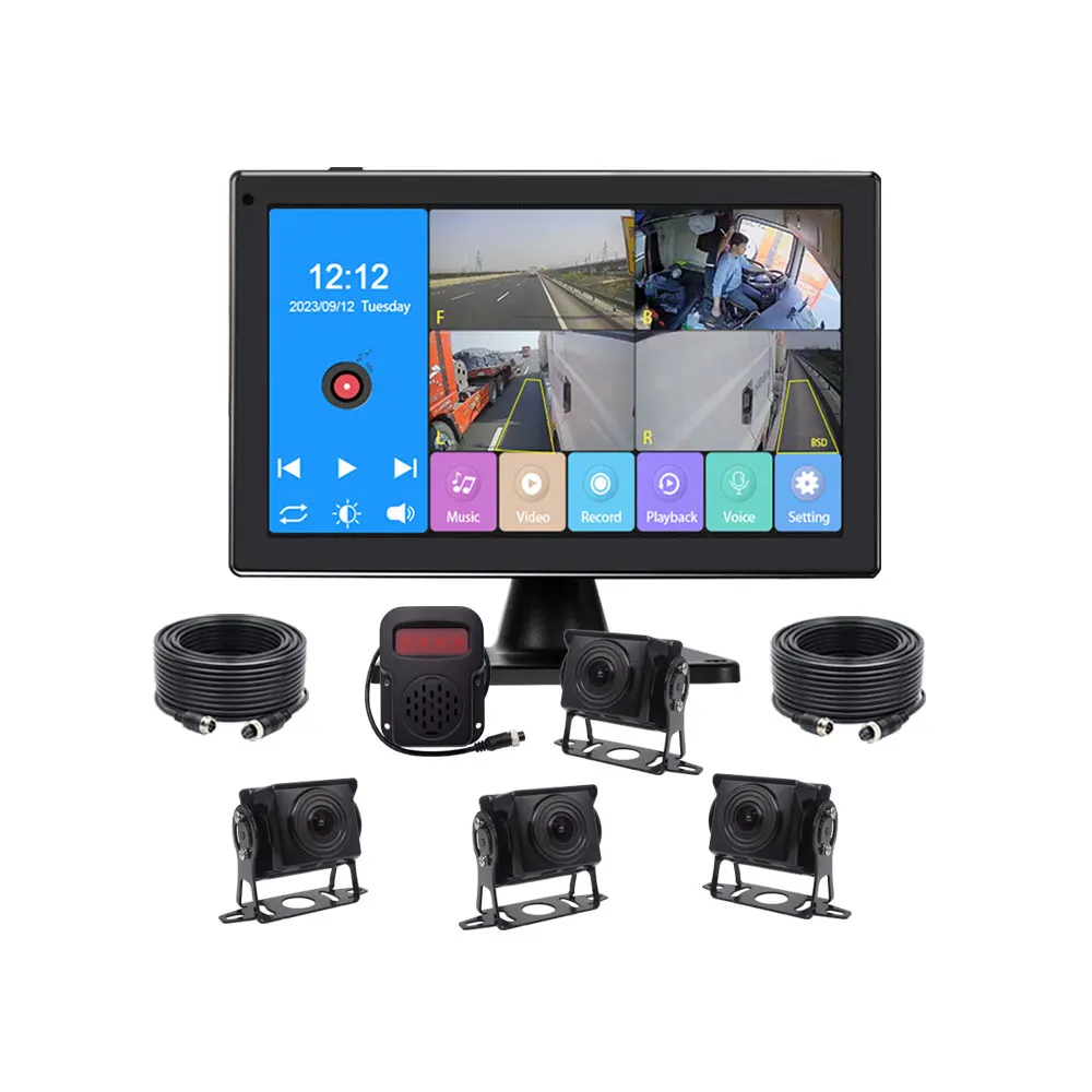 10.1 inch Commercial Vehicle Blind Spot Warning Detection system Waterproof Night Vision Camera BSD Car Reversing Aid