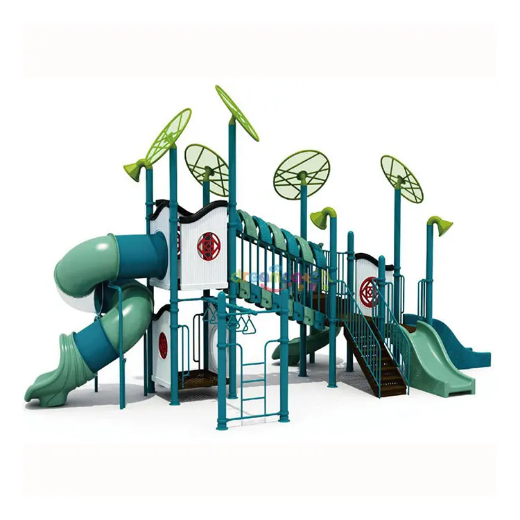 Commercial plastic slide outdoor kid large outdoor playground for children play school set
