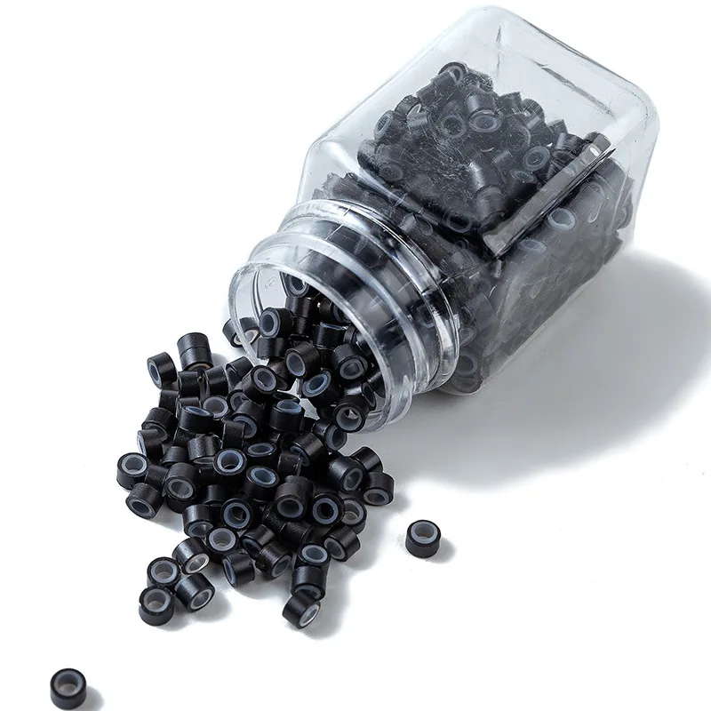 Микро кольца Силиконовые микро кольца медные кольца для наращивания волос