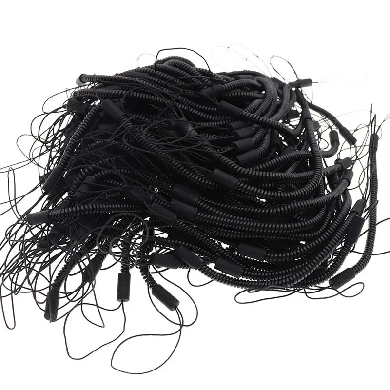 NEW Black Quality Bungee Cord Old Man Mobile Phone Anti-Loss Strap Running Phone Anti-Loss Spiral Telephone Line Elastic Rope