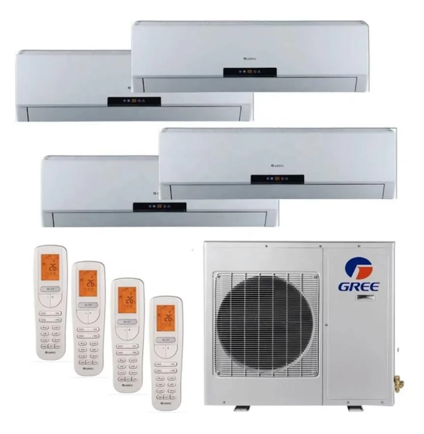 Gree 18000btu 24000btu 36000btu one drive free four five ducltless air conditioning multi zone multi split air conditioner