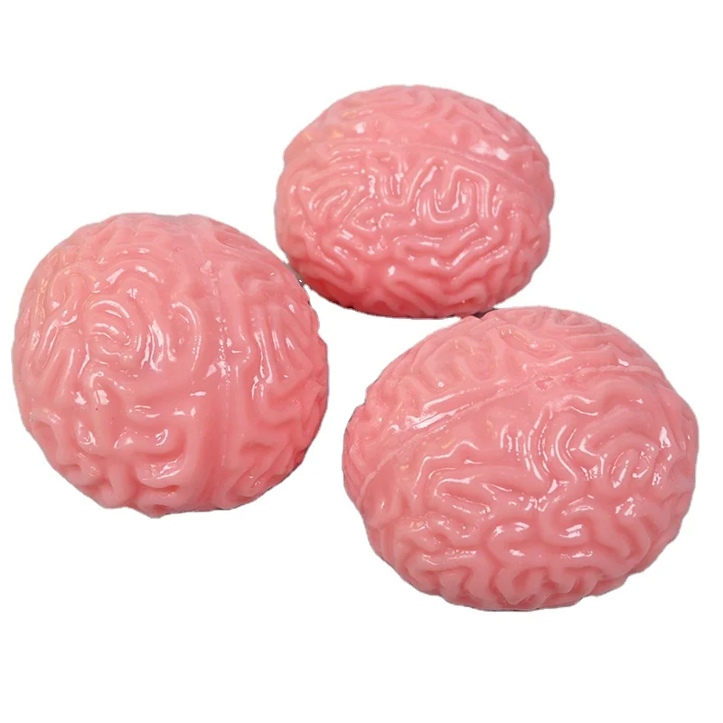 Promotional gift decompression simulation brain anti-stress brain squeeze toy soft ball
