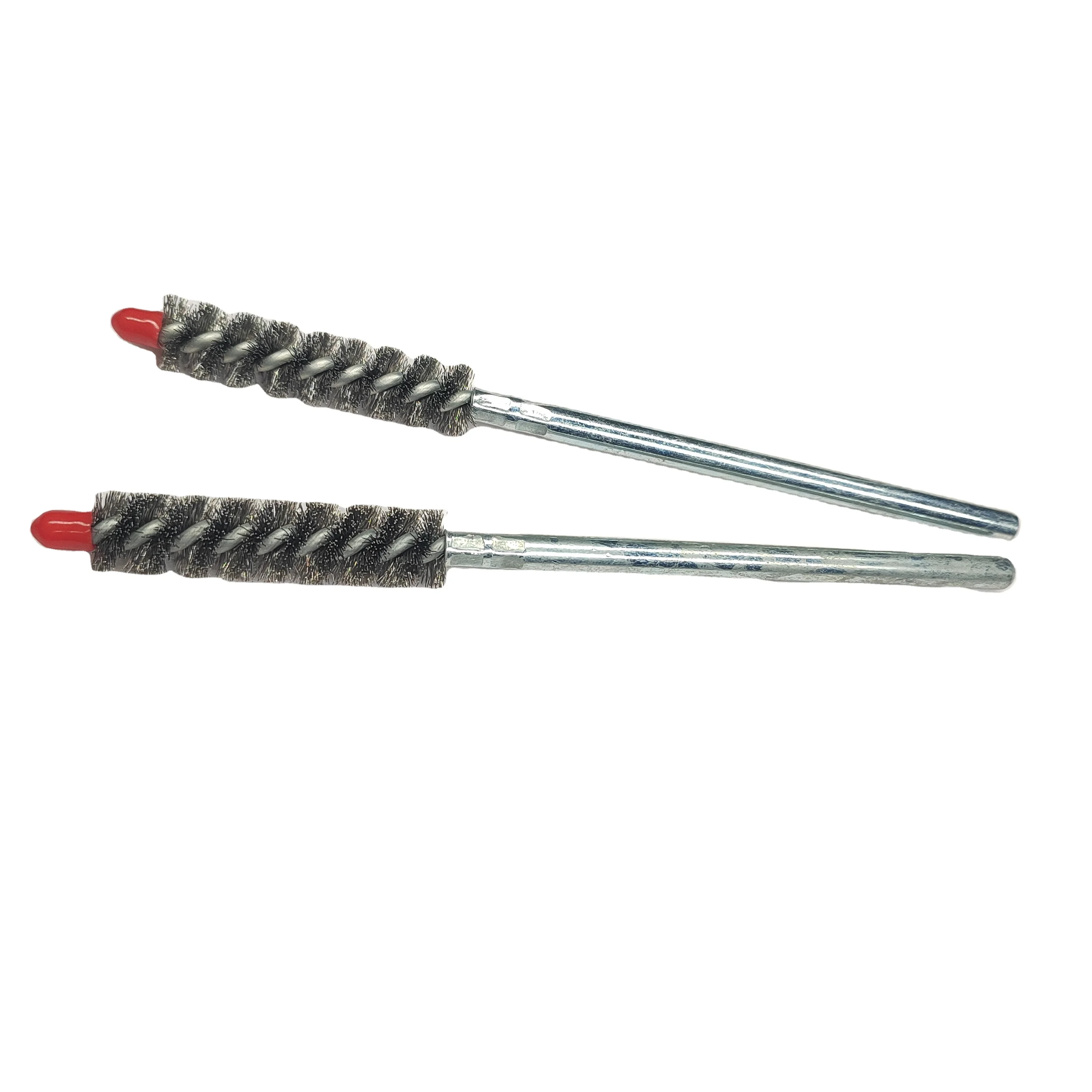 Hydraulic Parts Of Cross Hole Burr Pipe Brush  Steel Wire  Material Wheel Brush