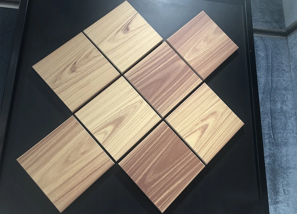 outdoor well facad flaxcible handmade clay wooden bricks pattern terracotta floor tiles brick