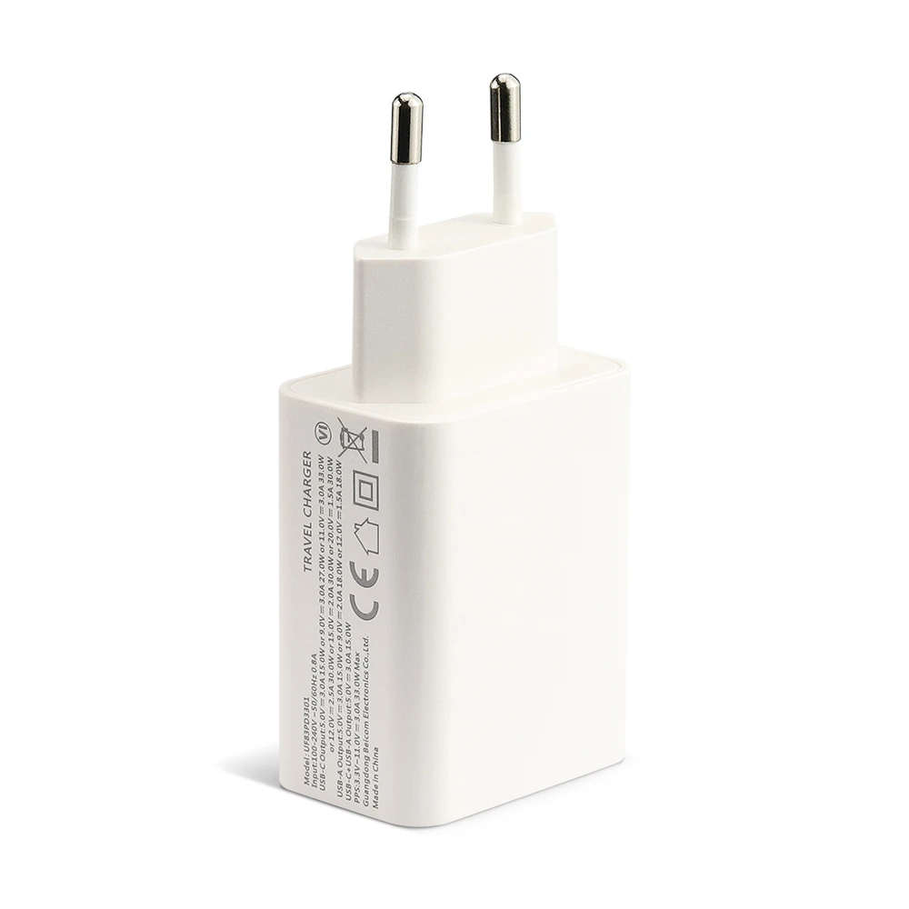 EU PD33W 30W Fast charging Type-C Travel Wall charger For Iphone 13 12 11 Mobile Phone Charger