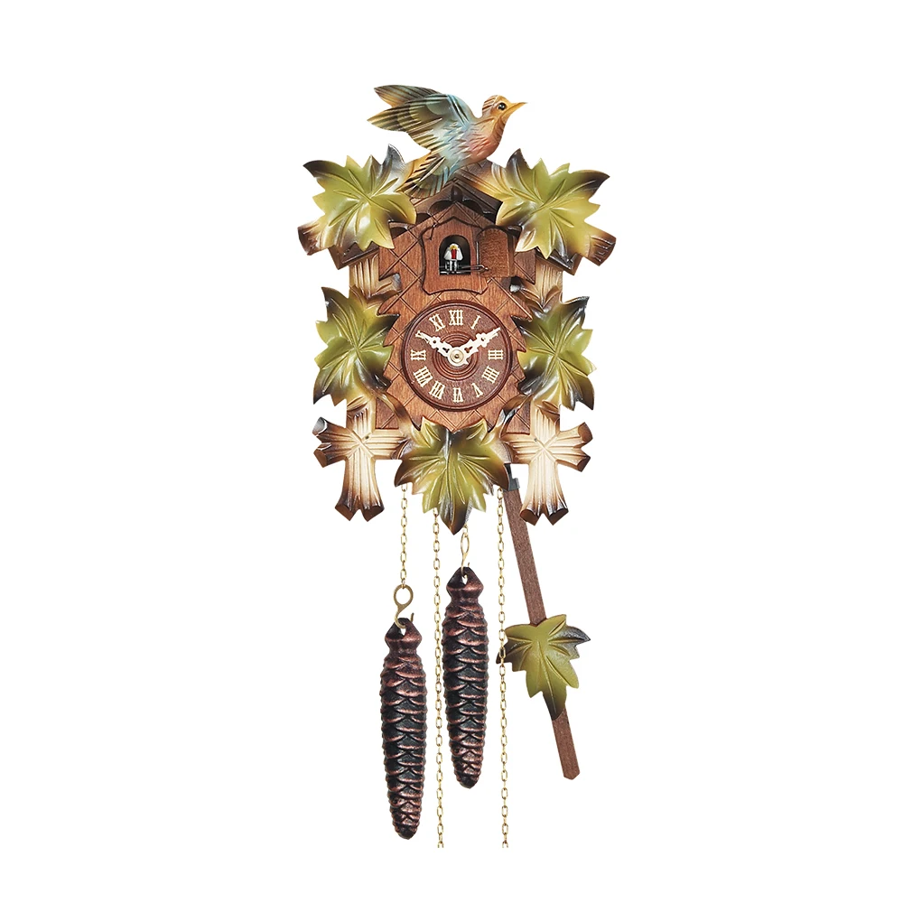 Germany Premium Quality Handmade Classic 5 Leaf Cuckoo Clock With Effective Color Gradients With Music