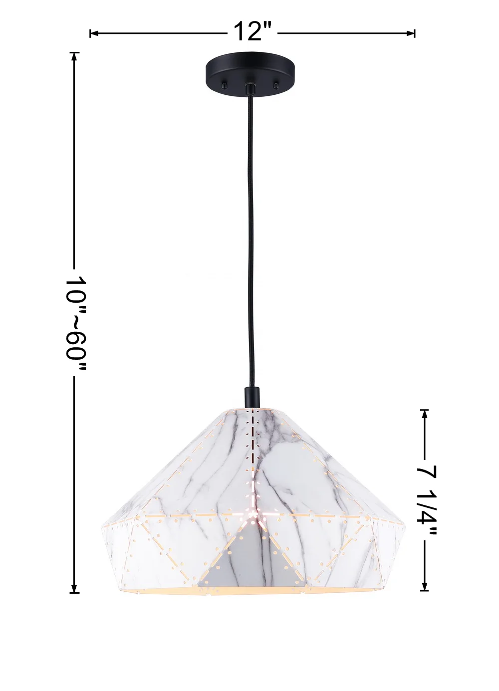 Modern home chandelier lamp light fittings pendant bedroom bar marble pendant light E26 E27