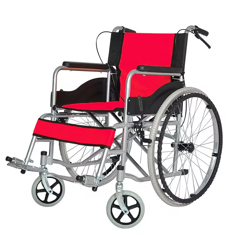 Manual wheel chair orange for the disabled