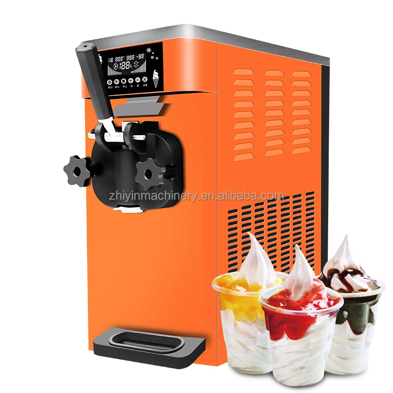 Commercial Single Flavors Stainless Steel Frozen Yogurt 16l Homemade Single Flavor Soft Serve Ice Cream Rolls Maker