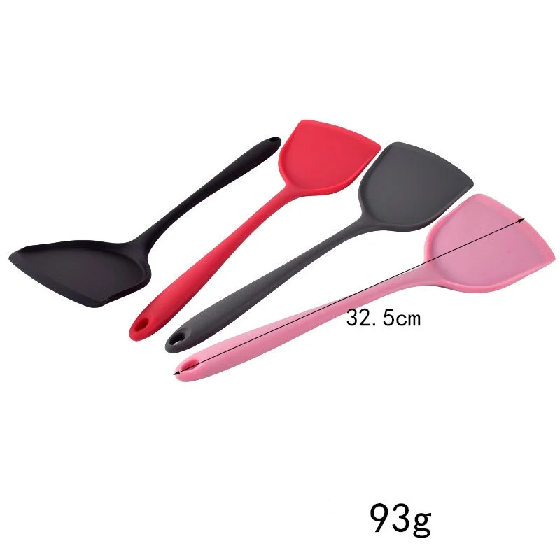 Non-stick cooker silicone wide Turner pancake spatula pizza spatula kitchen elevator gadget for fish steaks fish spatula