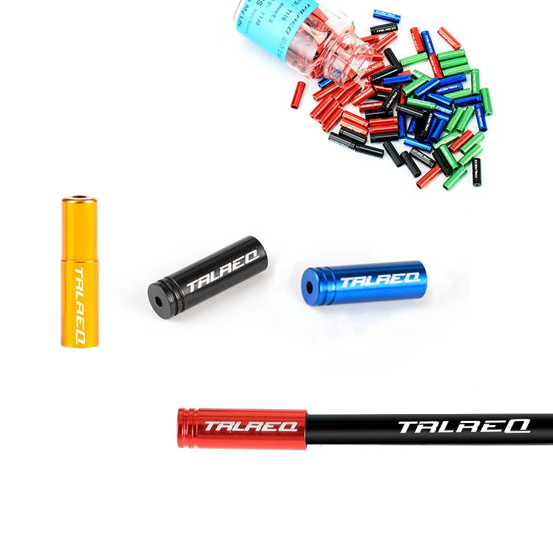 100pcs Derailleur Brake Cable Cap Aluminum Alloy 4mm 5mm  Mountain Bike Housing Ferrules Crimps Dust Cover Shift Line Wire Tip