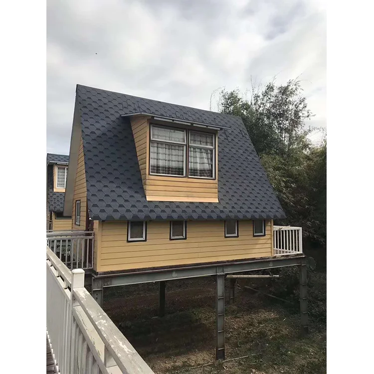 Prefab house wooden hotel log cabin for holiday home with washroom Prefabricated sandwich panel wall