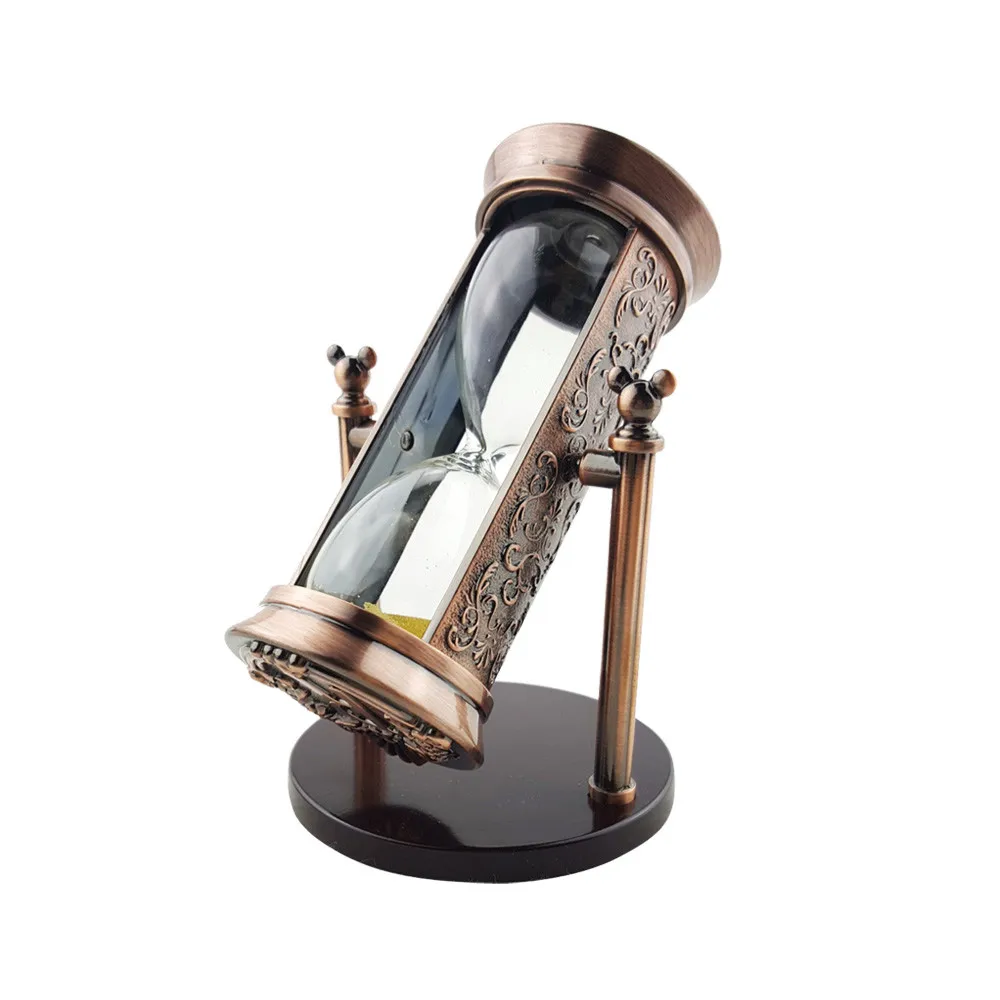 
Christmas decor Metal 3 minutes brass hour glass wholesale gold reloj de arena table clock hourglass custom sand timer 