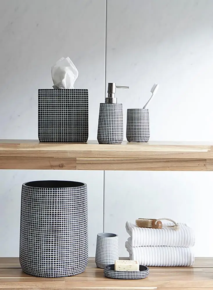 2021 new Customized private label  offer full set luxury marble treatment resin bathroom toilet products for hotel home gift