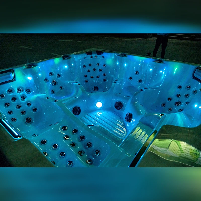 Big size luxury Hot sale 6 person Outdoor hot tub Air Jetted Massage bathtub Deep Soaking Spa Tub for garden