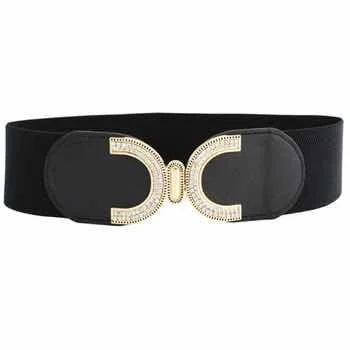 Skinny Waist Belt of Women Elastic Metal Stretch Chain